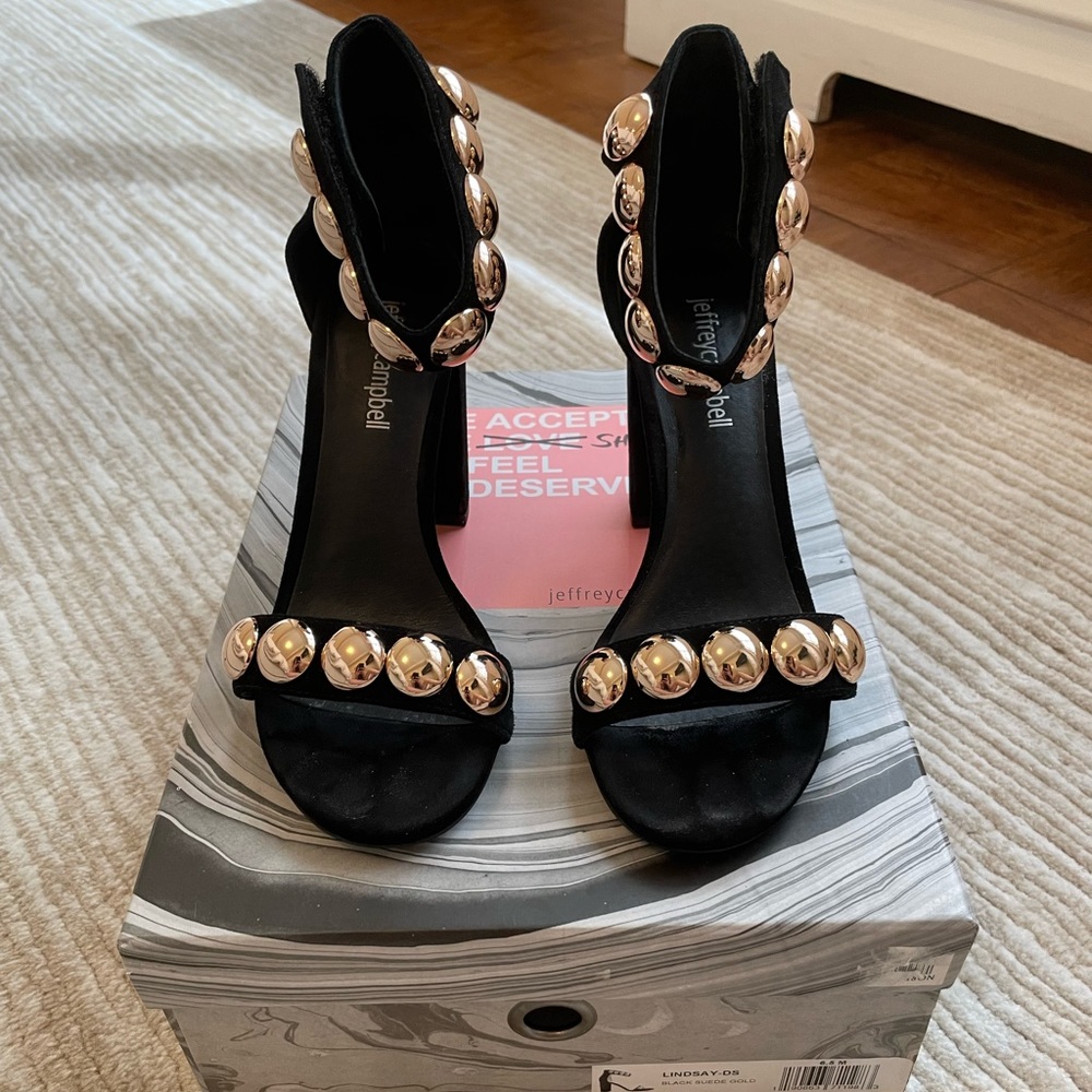 Jeffrey Campbell Lindsay - DS Studded Suede Sandals - Size 6.5